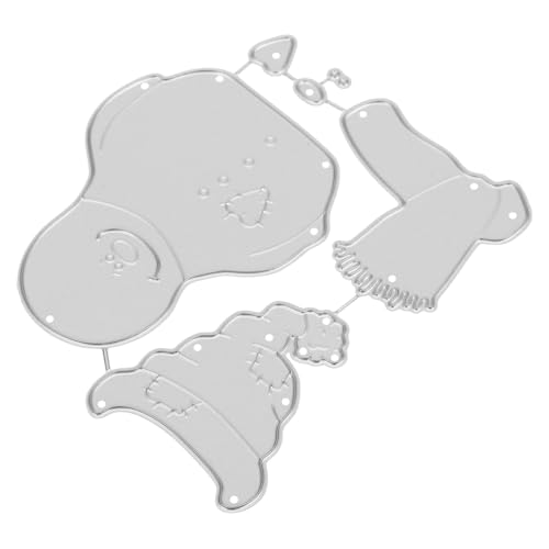 Housoutil 1 Satz Metallmesserform Schneemann Geschnittene Schablonen Weihnachts-stanzform Sterben Schneiden Scrapbooking-stanzformen Herstellung Groß Handwerk Cutter Kohlenstoffstahl Silber von Housoutil