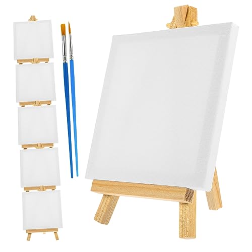Housoutil 1 Satz Mini-Öl Staffelei Unterlage Bahnhof Platte Palette pendeln Bausatz Kunst Staffelei -Malset für Kleinkinder Malleinwand für zum Malen für Holz von Housoutil