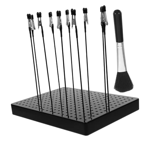 Housoutil 1 Satz Modell Farbbasis Modellierwerkzeug Airbrush Hobby Modellteil Metall Malständer Basis Modellierteile Krokodilklemmen Stick Modell Malbasen Reinigungsbürsten Nylon von Housoutil
