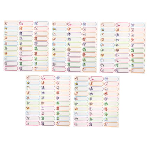 Housoutil 1 Satz Namensaufkleber Vinyl Namensetiketten Schild Hochzeit Etiketten Für Schulbedarf Etiketten Für Unisex Name Tag -aufkleber Pvc Selbstklebend 5blätter von Housoutil