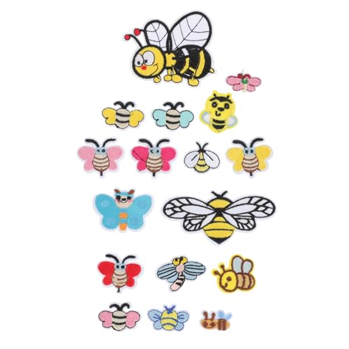 Housoutil 1 Satz Niedliche Bienen Patches Zum Aufbügeln Cartoon Applikationen Für Kleidung Taschen Diy Projekte Pro Paket Kleidung Zubehörteile 34 Stück von Housoutil