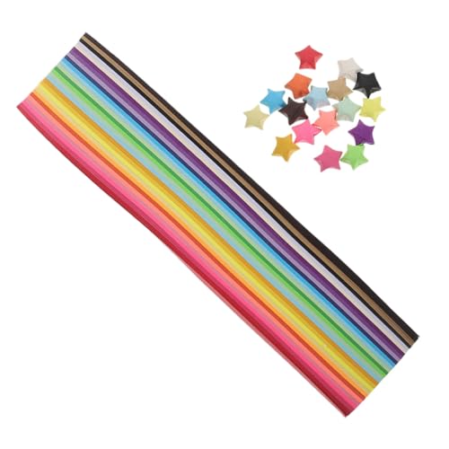 Housoutil 1 Satz Origami-stern Für Sterne Basteldekoration Aus Papier Weihnachten Sterndekor Dekorative Papierstreifen Sternpapierstreifen Sternfaltpapier Bunt 540 Stück von Housoutil