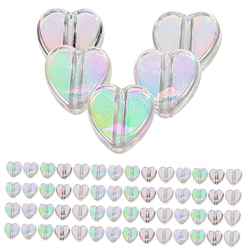 Housoutil 1 Satz Perlenarmband Material Schmuckperlen Zum Basteln Herzförmige Abstandsperlen Herzförmige Perlen DIY Liebesherz Perlen Valentinstags Perlen DIY Perlen DIY 300 Stück von Housoutil