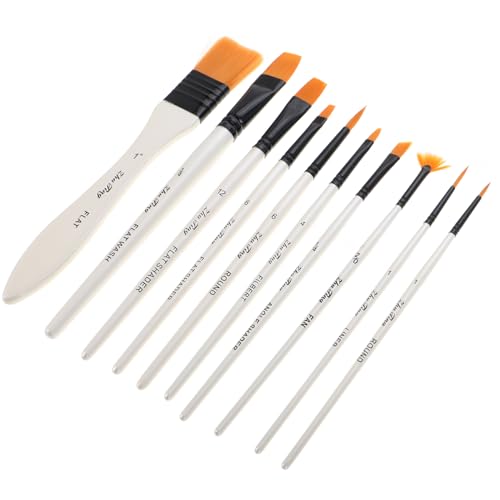 Housoutil 1 Satz Pinselset Pinsel zum Malen Ölgemälde Ölfarben-Zubehör Aquarellpinsel Pinsel für die Leinwandmalerei Ölpinsel Holz von Housoutil