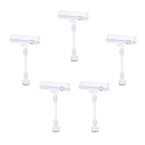 Housoutil 1 Satz Preisschildhalter Clip Transparente Werbung Displays Für Preisschilder Magnet Preisschild Halter Für Geschäfte Und Märkte Für Produktpräsentationen 5 Stück von Housoutil