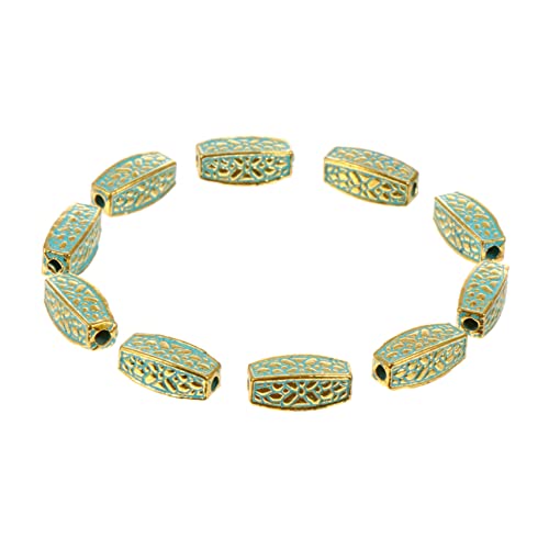 Housoutil 1 Satz Retro Perlen Für Diy Armbänder Lange Rechteckige Metallperlen Für Schmuckherstellung Zum Auffädeln Und Gestalten Individueller Accessoires 10 Stück von Housoutil