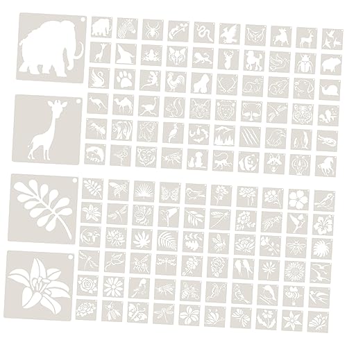 Housoutil 1 Satz Schablonen Für Malerei Tier Und Blumenmuster Wiederverwendbare Pet Zeichenschablonen Für Diy Projekte Und Wandkunstdekoration 120 Blatt von Housoutil