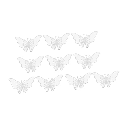 Housoutil 1 Satz Schmetterlings Patches Organza Weiße Spitzenapplikationen Für Diy Projekte Hochzeitsdekoration Und Kleidung Verzieren Langlebig Und Ansprechend 10 Stück von Housoutil