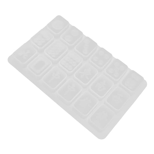 Housoutil 1 Satz Silikon DIY Mahjong Gussformen Wiederverwendbare Mahjong Formen für Bastelprojekte für Epoxidharz und Andere Gussmaterialien von Housoutil