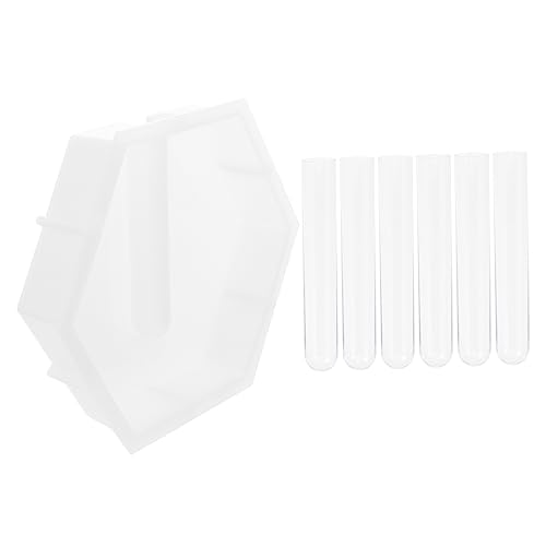 Housoutil 1 Satz Silikon Gießform für Hydroponische Vasen Teiliges mit Einzigartigem Sechseckigem Design Einfach zu Entformen Reinigen für Diy Blumenarrangements von Housoutil