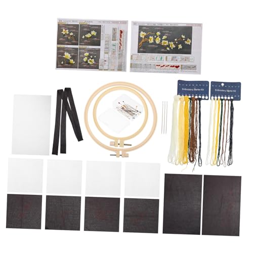 Housoutil 1 Satz Stickerei Untersetzer für Tassen Diy Teezeremonie Zubehör Großes und Kleines Set Langlebig und Praktisch von Housoutil