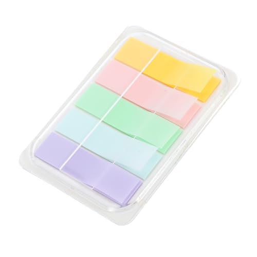 Housoutil 1 Satz Sticky Index Tabs Selbstklebende Lesezeichen Farbige Haftnotizen für Büro Schule und Zuhause Praktische Seitenmarker für Studierende und Lehrkräfte von Housoutil