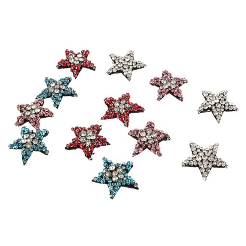 Housoutil 1 Satz Strass Aufnäher Diy Fünfzacksterne Patches Zum Aufbügeln Für Kleidung Taschen Und Hüte Hochtemperaturbeständig Für Kreative Bastelprojekte Zufällige 12 Stück von Housoutil