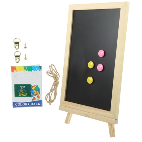 Housoutil 1 Satz Tafelständer Mini-Tafelschilder Schreibtisch Bretter Planke Schild am schwarzen Brett Kreidebrett Zeichenbrett Kreidezeichen Nachrichtentafeln Tafeln anzeigen hölzern von Housoutil
