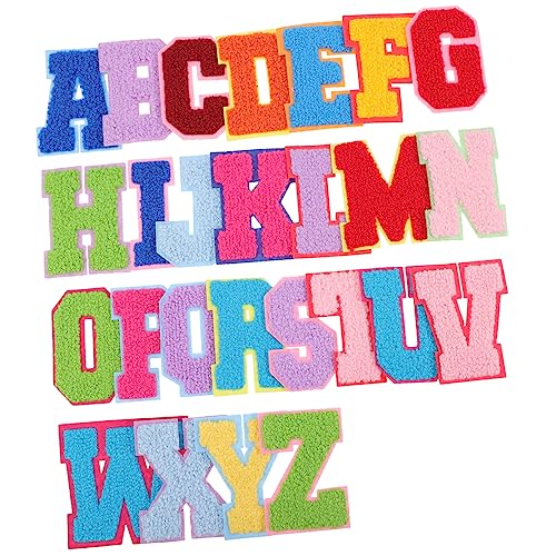 Housoutil 1 Satz Teiliges Buchstaben Patches Für Kleidung Diy Stoffaufnäher Zur Reparatur Und Dekoration Von Shirts Jacken Taschen Und Einfach Anzubringen Und 26 Stück von Housoutil