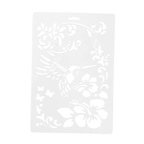Housoutil 1 Satz Teiliges Diy Schablonen Mit Hummingbird Blumenmuster Für Kreative Malvorlagen Hochwertigem Kunststoff Für Zeichnen Scrapbooking Und Wanddekoration 3 Stück von Housoutil