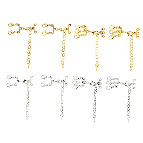 Housoutil 1 Satz Teiliges Multi Strang Verlängerungsketten Verbindungsstück Für Diy Schmuckherstellung Langlebige Und Leichte Verschlüsse Für Armbänder Und Für Kreative Projekte Und 8 Stück von Housoutil