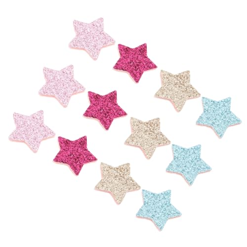Housoutil 1 Satz Teiliges Stickerei Patches Für Diy Nähprojekte Fünfzackige Stern Aufnäher Für Kleidung Taschen Und Accessoires Rosa Blau Und Champagnergold 80 Stück von Housoutil