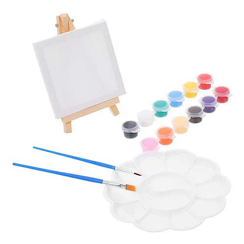 Housoutil 1 Satz Tischstaffelei Set Holz Mini DIY Malrahmen für Acryl und Ölfarben Stabiler Stand für Kreative Projekte und Dekoration für Bastelarbeiten und Ausstellungen von Housoutil