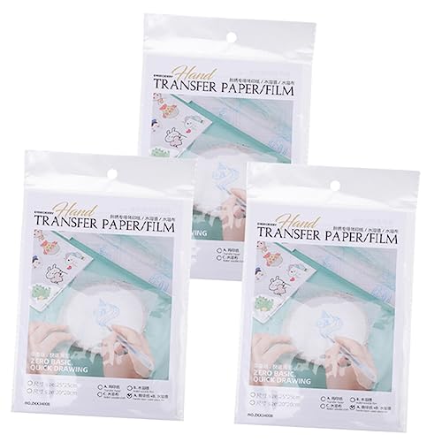 Housoutil 1 Satz Übertragen Sie papier Wasserlöslicher Film Stoff wasserlösliches Stickvlies waschbar transferpapier stickmuster Papier für übertragen Stickstabilisatoren pva Weiß von Housoutil