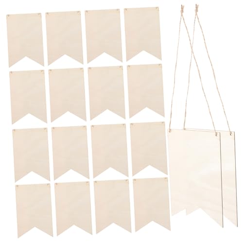 Housoutil 1 Satz Unbearbeitete Holzschilder für Diy Blanko Holzanhänger mit Jute Seil zum Basteln Beschriften und Dekorieren für Verschiedene Anlässe von Housoutil