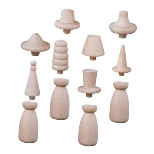 Housoutil 1 Satz Unfinished Wooden Peg Dolls DIY Holzfiguren zum Bemalen Unbemalt für Bastelprojekte und Aktivitäten mit Kindern Sicheres Holzmaterial für Unendliche Gestaltungsmöglichkeiten Housoutil 1 Satz Unfinished Wooden Peg Dolls DIY Holzfiguren zum Bemalen Unbemalt für Bastelprojekte und Aktivitäten mit Kindern Sicheres Holzmaterial für Unendliche Gestaltungsmöglichkeiten von Housoutil