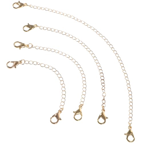 Housoutil 1 Satz Verlängerungsketten Für Diy Schmuck Ketten Für Armband Halskette Mit Karabinerverschluss Für Schmuckdesign Und Anpassen Armbändern 4 Stück von Housoutil