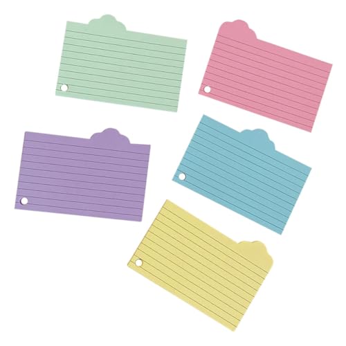 Housoutil 1 Satz Vokabelheft Aus Notizpapier Studenten Index Flashcard Registerkarten Farbe Leere Karten Studie Rosa Wolke Klebrig Bunt Ungefüttert Revision Farbig Lehrreich Mit 125blatt von Housoutil