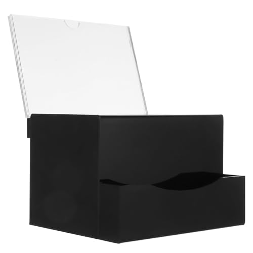 Housoutil 1 Satz Wahlurne abschließbar Abstimmung Spendenaktion Pr im Freien Anregung Schlüssel Angebot Hochzeit für Wohltätigkeit Vorschlagsboxen Spendenboxen Acryl Schwarz von Housoutil