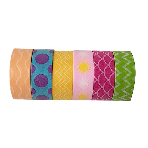 Housoutil 1 Satz Washi Tape Dekorative Klebebänder Für Diy Projekte Fotoalben Scrapbooking Und Bastelarbeiten Gemischte Stile 6rollen von Housoutil