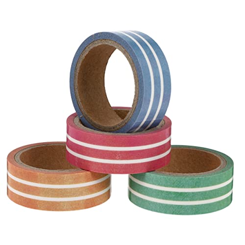 Housoutil 1 Satz Washi Tape Dekoratives Klebeband Für Scrapbooking Diy Journaling Und Kreative Projekte Vielseitig Einsetzbar Ohne Rückstände Für Bastelarbeiten 4rollen von Housoutil