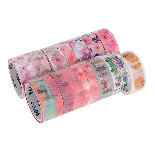 Housoutil 1 Satz Washi Tape Set Dekoratives Klebeband Mit Sakura Muster Für Scrapbooking Und Kreative Bastelprojekte Hinterlässt Rückstände 13 Rollen von Housoutil