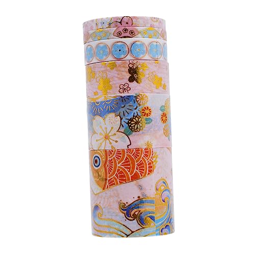 Housoutil 1 Satz Washi Tape Set Goldene Blockierung Klebebänder Dekorative Journal Sticker für Scrapbooking und Bastelprojekte Vielseitig Einsetzbar für Journals Bilderbücher und Home Decor von Housoutil