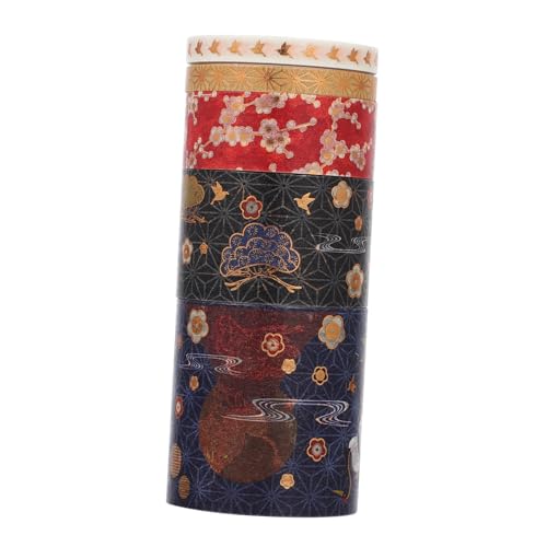 Housoutil 1 Satz Washi Tape Teiliges Diy Dekoratives Klebeband Washi Papier Für Scrapbooking Handkonten Und Planer Dekoration Leicht Ablösbar Und Design 5 Stück von Housoutil