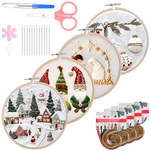Housoutil 1 Satz Weihnachts -Stickkit Mannschaft Nähzubehör Weihnachtsornament-Kit Stickset Anfänger Bastelset für Weihnachtsschmuck Weihnachtskanit Bettwäsche aus Baumwolle Housoutil 1 Satz Weihnachts -Stickkit Mannschaft Nähzubehör Weihnachtsornament-Kit Stickset Anfänger Bastelset für Weihnachtsschmuck Weihnachtskanit Bettwäsche aus Baumwolle von Housoutil