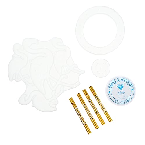 Housoutil 1 Satz Windspiel Anhänger Groß Formen Für Wandanhänger Form Aus Epoxidharz Balkondekoration Form Für Anhänger Diy Zubehör Für Windspiele Kristallform Kieselgel Weiß Zufällige Farbe von Housoutil