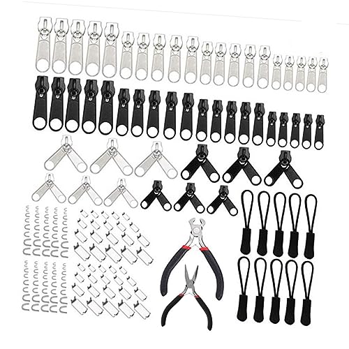Housoutil 1 Satz Zipper Reparaturset mit Reißverschlussköpfe für Taschen Kleidung und Diy Abnehmbare Zipper Ziehgriffe für Verschiedene Anwendungen von Housoutil