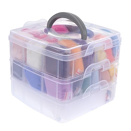Housoutil 1 Schachtel Diy Nadelfilz Farben Filznadeln und Aufbewahrungsbox für Anfänger Basteln und Vielseitige Anwendungen von Housoutil