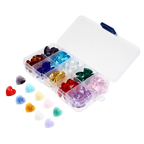 Housoutil 1 Schachtel Liebe Diamond Accessoires Herz Perlen für die Herstellung von Anhängern Anhänger für die Schmuckherstellung Kristall Colorful Housoutil 1 Schachtel Liebe Diamond Accessoires Herz Perlen für die Herstellung von Anhängern Anhänger für die Schmuckherstellung Kristall Colorful von Housoutil