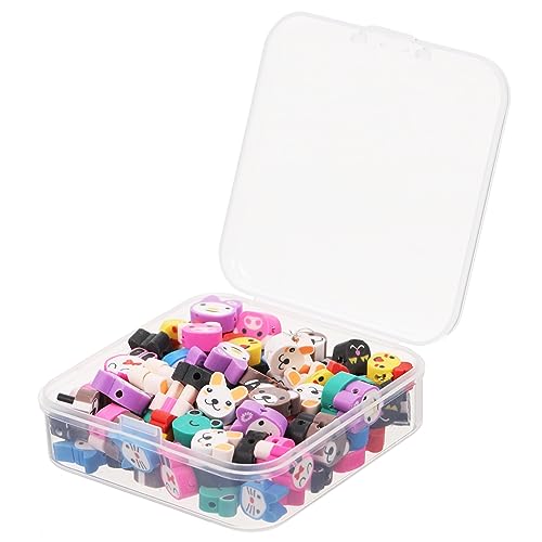 Housoutil 1 Schachtel Weicher Keramik -Perlenschmuck Miniatur Herstellung Party Perlen für Schmuckhersteller Reiz Cartoon lose Perlen Schmuck Abstandsperlen Perlen süß Polymer-Ton von Housoutil