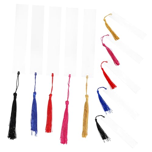 Housoutil 1 Set Acryl Lesezeichen Set Rosa Erwachsene Weiche Quasten Schlüssel Basteln Pastell Lesen Kleine Farbe Handgefertigt Transparent Mini Für Etiketten Lesezeichen von Housoutil