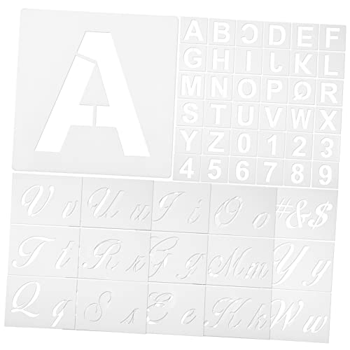 Housoutil 1 Set Alphanumerische Vorlage Skript Alphabet Große Buchstabenschablone Schablonen Und Vorlagen Zum Malen Kalligraphie Schablonen Zahlenschablone Zeichenschablonen Housoutil 1 Set Alphanumerische Vorlage Skript Alphabet Große Buchstabenschablone Schablonen Und Vorlagen Zum Malen Kalligraphie Schablonen Zahlenschablone Zeichenschablonen von Housoutil