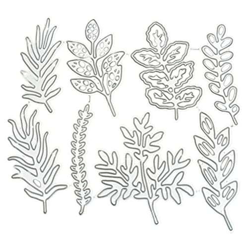 Housoutil 1 Set Dekorative Prägeschablone Blatt Zum Schneiden Herstellen Von Scrapbook Stanzformen Fotoalbum Formen DIY Schablonenform DIY Bastelschablone Metall Stanzungen von Housoutil