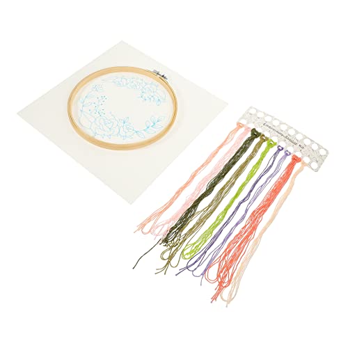 Housoutil 1 Set Stickmaterialpaket Handgefertigtes Stickhandwerk Für Erwachsene Nähstoff Kreuzstickgarn Set Wichtige Stickmaterialien Handgefertigtes Kunsthandwerk Aus Kunststoff von Housoutil