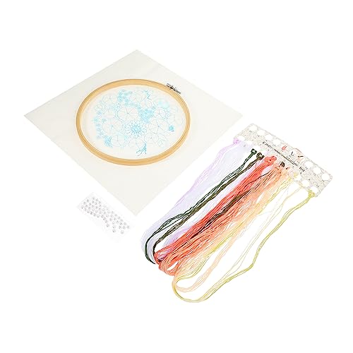 Housoutil 1 Set Stickmaterialpaket Kreuzstich Sets Für Erwachsene Anfänger Sticksets Blumennähsets Stoff Kreuzstich Für Erwachsene Handarbeit Kunsthandwerk Kunststoff von Housoutil