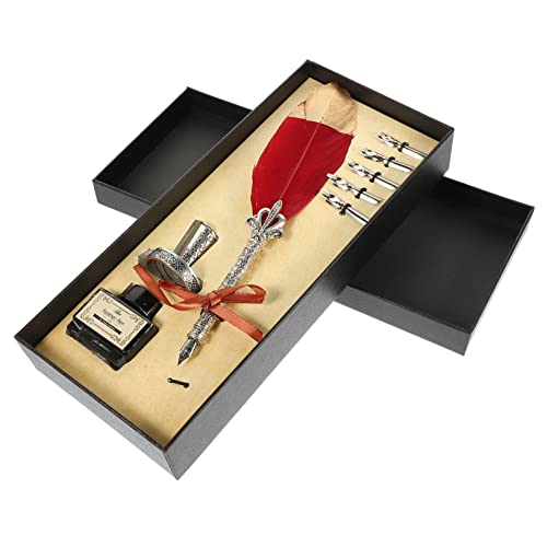 Housoutil 1 Set Stifteset Federkiel Schlüssel Ausgefallene Antike Kalligraphie Retro Tintenstift Kits Dip Pen Füllfederhalter Vintage Stil Schreibdekor Füllfederhalter Tinte Housoutil 1 Set Stifteset Federkiel Schlüssel Ausgefallene Antike Kalligraphie Retro Tintenstift Kits Dip Pen Füllfederhalter Vintage Stil Schreibdekor Füllfederhalter Tinte von Housoutil