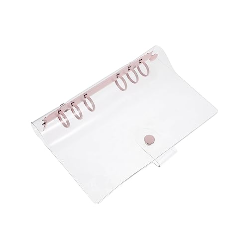 Housoutil 1 Stück Bindemittel Transparentes Notizbuch -Cover transparenter Einbanddeckel Notizbuch mit losen Blättern Spiral- transparenter Buchdeckel PVC-Notebookhülle Rosa von Housoutil