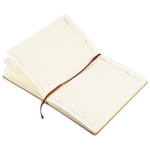 Housoutil 1 Stück PU Notizbuch mit Effizienz Agenda und Zeitplan für Büro Schule und Persönliche Notizen Kaffee Farbe Hochwertiges für Reibungsloses Schreiben von Housoutil