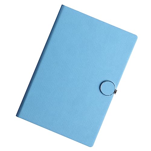Housoutil 1 Stück PU Notizbuch mit Ringverschluss Blau Schreibmemo Buch für Büro Schule und Zuhause Schreibwerkzeug für Notizen und Erinnerungen von Housoutil