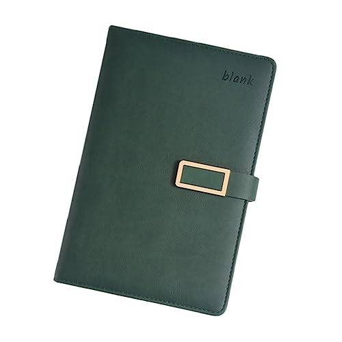 Housoutil 1 Stück Retro Business Notizbuch mit Magnetverschluss Notepad für Zeitplanung und To Do Listen für Studenten und Büromitarbeiter Leicht und Handlich Grün von Housoutil